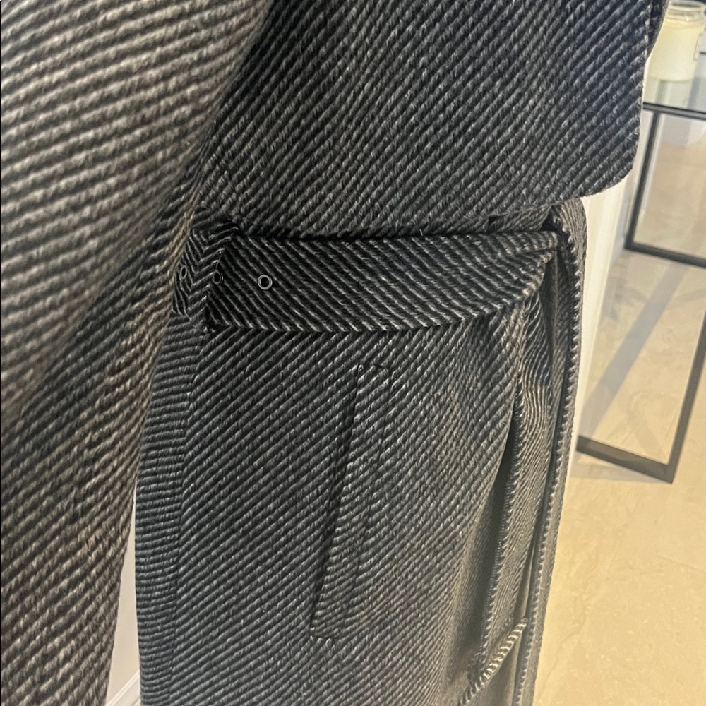BCBG MAXAZRIA Wool Handmade Belted Trench Coat - Picture 10 of 16